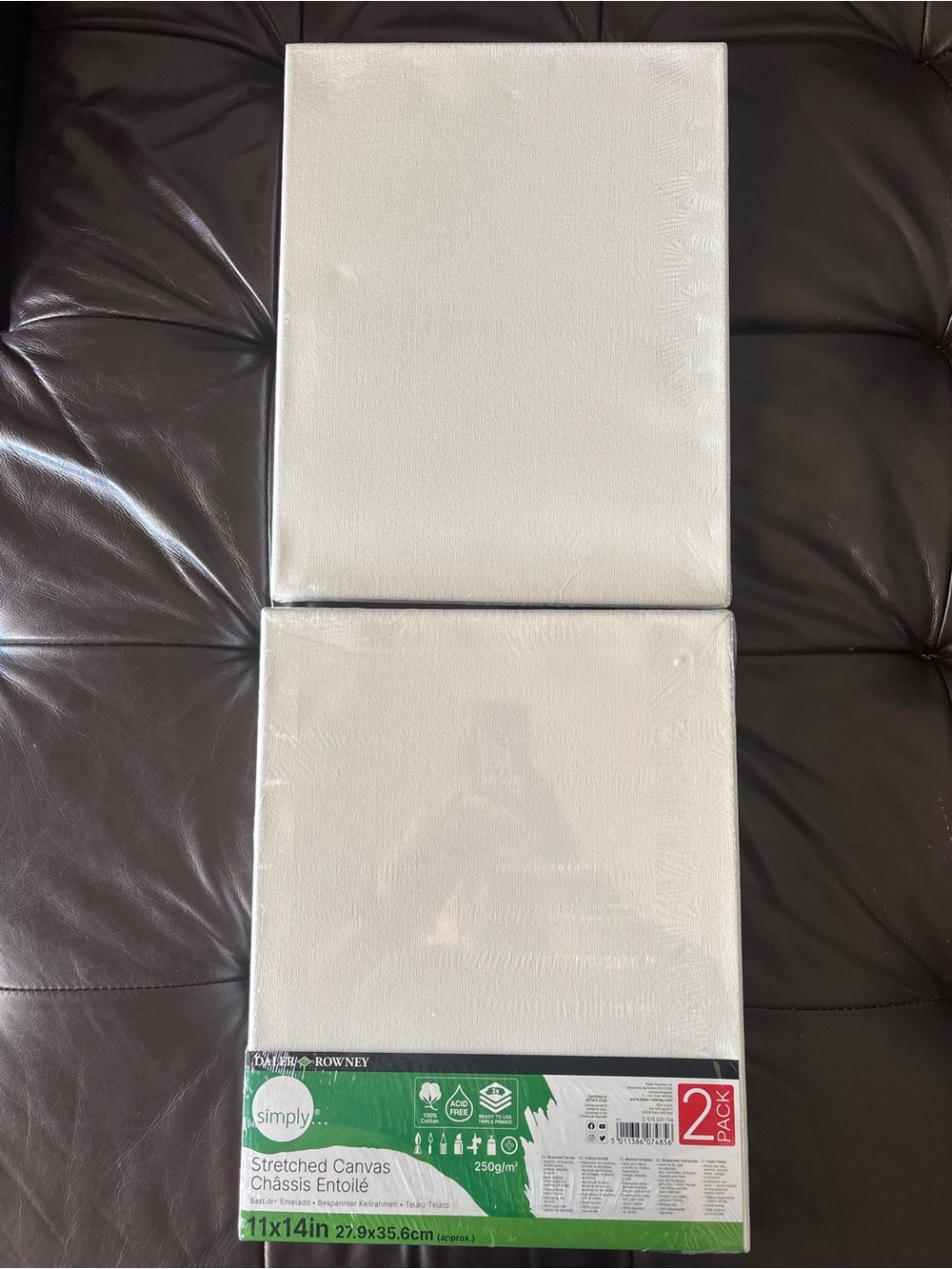 Blank White Stretched Canvas Panel - 3 total